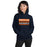 Woman wearing a Bridgeland High School Bears Navy Classic Unisex Hoodie 35