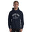 Man wearing a College Park High School Navy Classic Unisex Hoodie 201