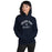 Woman wearing a College Park High School Navy Classic Unisex Hoodie 201