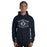 Man wearing a College Park High School Navy Classic Unisex Hoodie 202