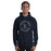 Man wearing a College Park High School Navy Classic Unisex Hoodie 211