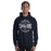 Man wearing a College Park High School Navy Classic Unisex Hoodie 220