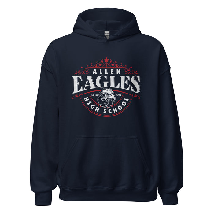 Allen High School Eagles Classic Navy Unisex Hoodie 214