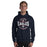 Man wearing a Allen High School Eagles Classic Navy Unisex Hoodie 219