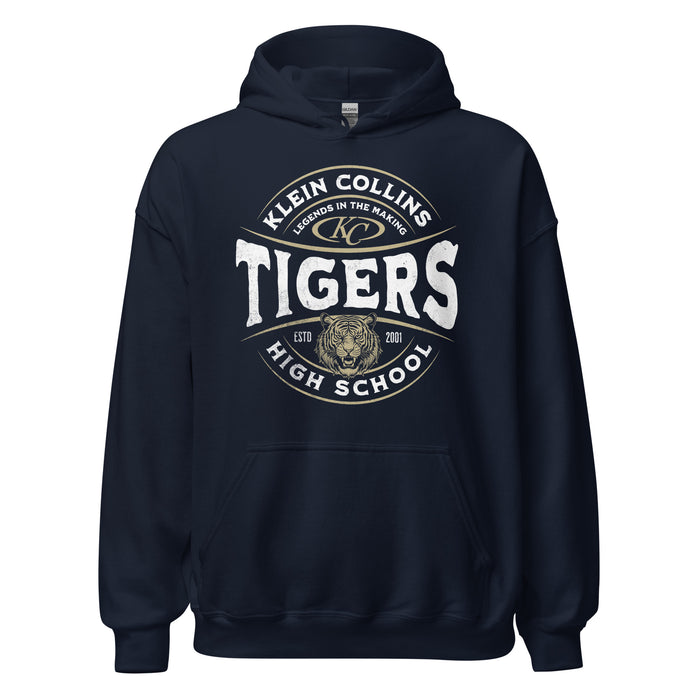 Klein Collins High School Tigers Navy Classic Unisex Hoodie 201