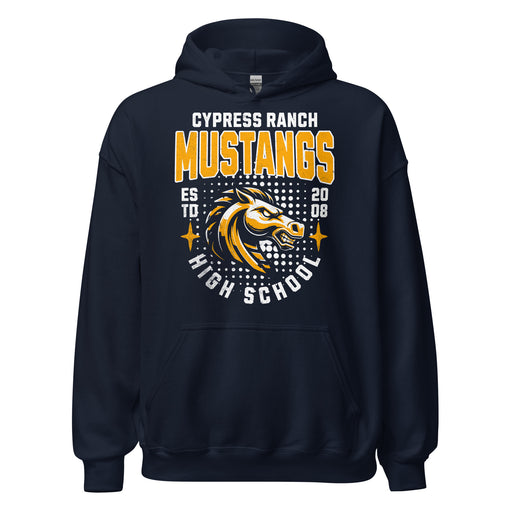 Cypress Ranch High School Mustangs Navy Classic Unisex Hoodie 205