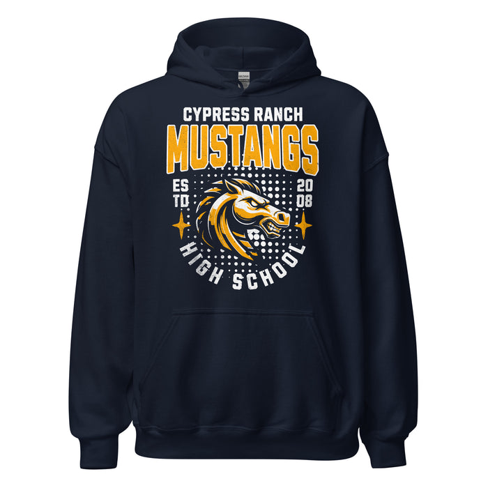 Cypress Ranch High School Mustangs Navy Classic Unisex Hoodie 205