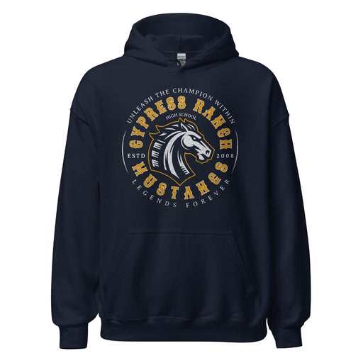 Cypress Ranch High School Mustangs Navy Classic Unisex Hoodie 215