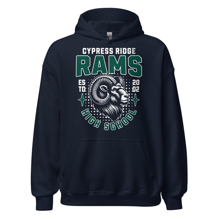 Cypress Ridge High School Rams Navy Classic Unisex Hoodie 204