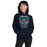 Woman wearing Cypress Ridge High School Rams Navy Classic Unisex Hoodie 204