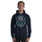 Man wearing Cypress Ridge High School Rams Navy Classic Unisex Hoodie 206