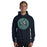 Man wearing Cypress Ridge High School Rams Navy Classic Unisex Hoodie 215