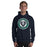 Man wearing Cypress Ridge High School Rams Navy Classic Unisex Hoodie 216