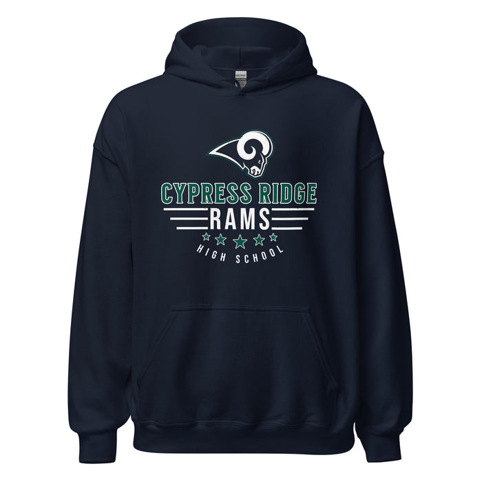 Cypress Ridge High School Rams Navy Classic Unisex Hoodie 217