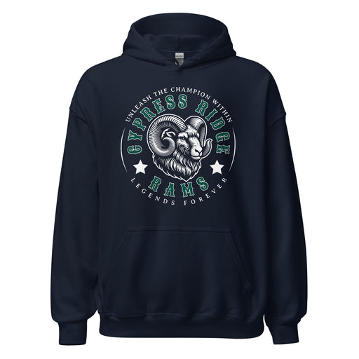 Cypress Ridge High School Rams Navy Classic Unisex Hoodie 214