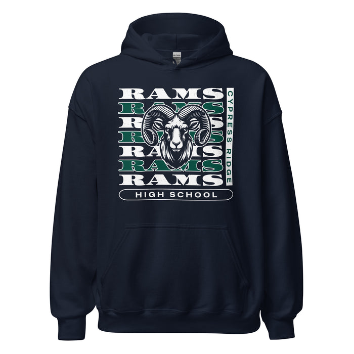 Cypress Ridge High School Rams Navy Classic Unisex Hoodie 223