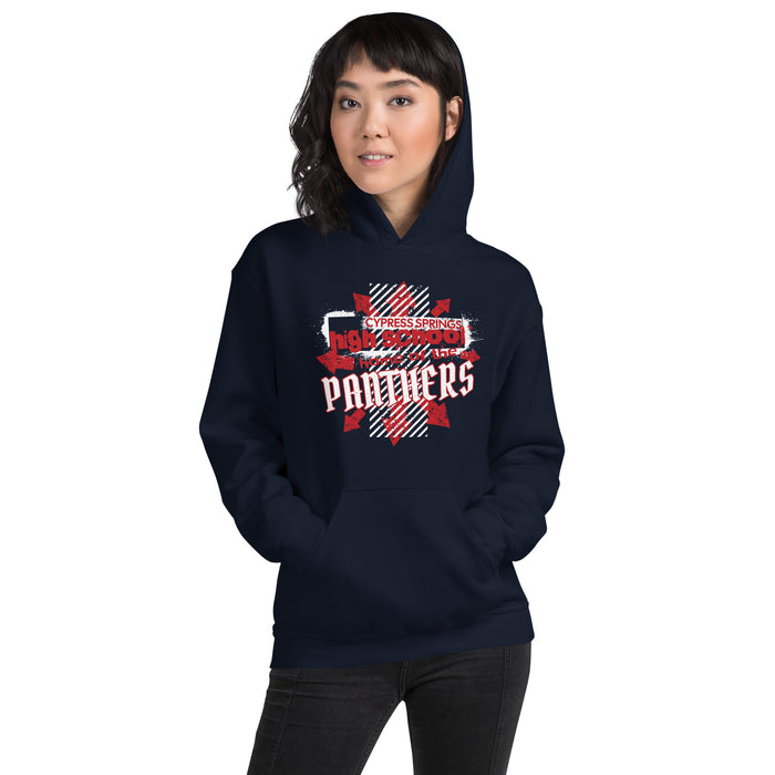 Student wearing Cypress Springs High School Panthers Navy Classic Unisex Hoodie 210