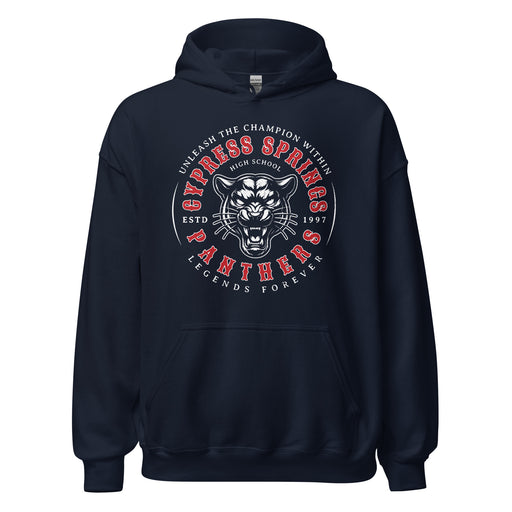 Cypress Springs High School Panthers Navy Classic Unisex Hoodie 214