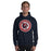 Man wearing Cypress Springs High School Panthers Navy Classic Unisex Hoodie 216