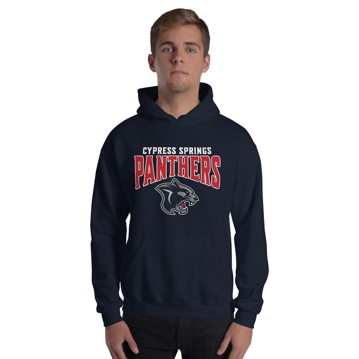 Student wearing Cypress Springs High School Panthers Navy Classic Unisex Hoodie 222