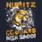 Close-up view of Nimitz High School Cougars Navy Blue Classic Unisex Hoodie 205