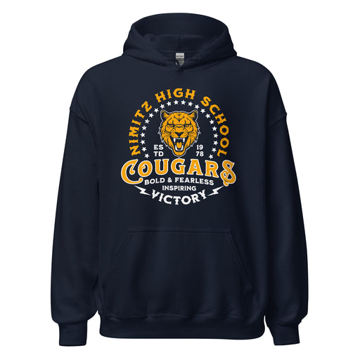 Nimitz High School Cougars Navy Blue Classic Unisex Hoodie 206