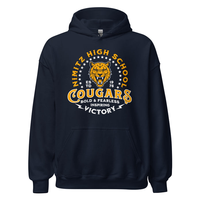 Nimitz High School Cougars Navy Blue Classic Unisex Hoodie 206