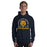 Man wearing Nimitz High School Cougars Navy Blue Classic Unisex Hoodie 208