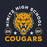 Close-up view of Nimitz High School Cougars Navy Blue Classic Unisex Hoodie 208