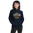 Woman wearing Nimitz High School Cougars Navy Blue Classic Unisex Hoodie 211