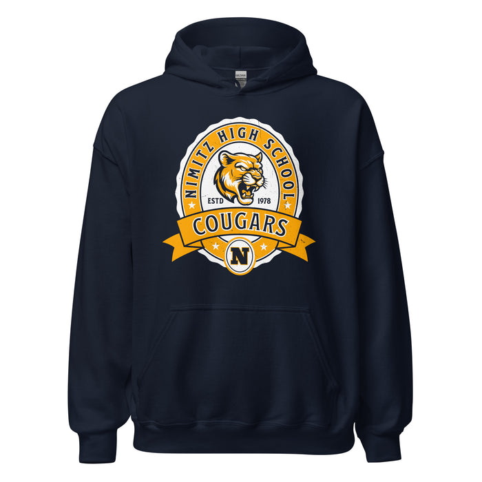 Nimitz High School Cougars Navy Blue Classic Unisex Hoodie 212