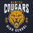 Close-up view of Nimitz High School Cougars Navy Blue Classic Unisex Hoodie 213