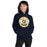 Woman wearing Nimitz High School Cougars Navy Blue Classic Unisex Hoodie 215