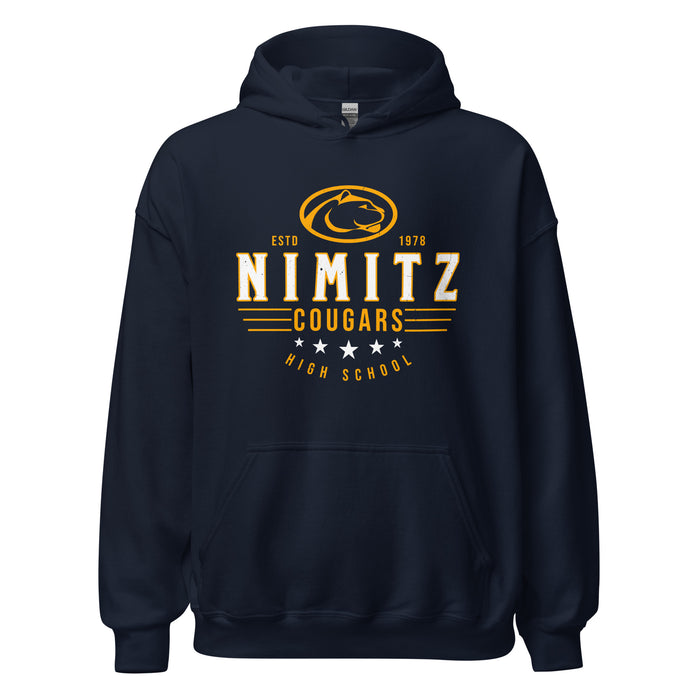 Nimitz High School Cougars Navy Blue Classic Unisex Hoodie 217