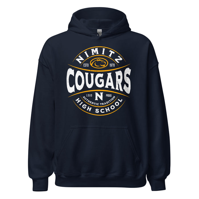 Nimitz High School Cougars Navy Blue Classic Unisex Hoodie 218