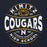 Close-up view of Nimitz High School Cougars Navy Blue Classic Unisex Hoodie 218