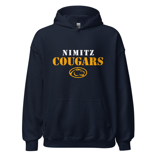 Nimitz High School Cougars Navy Blue Classic Unisex Hoodie 222