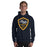 Man wearing Nimitz High School Cougars Navy Blue Classic Unisex Hoodie 225