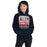 Woman wearing Allen High School Eagles Classic Navy Unisex Hoodie 001