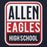 Close-up view of Allen High School Eagles Classic Navy Unisex Hoodie 001