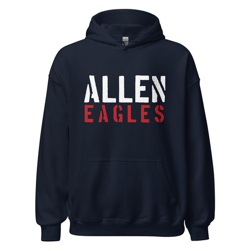 Allen High School Eagles Classic Navy Unisex Hoodie 017