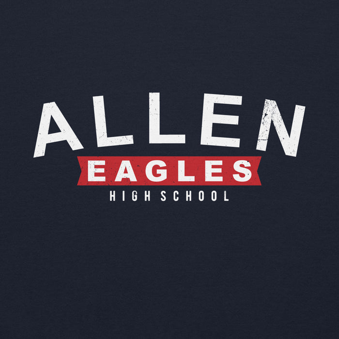 Close-up view of Allen High School Eagles Classic Navy Unisex Hoodie 021