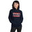 Woman wearing Allen High School Eagles Classic Navy Unisex Hoodie 098