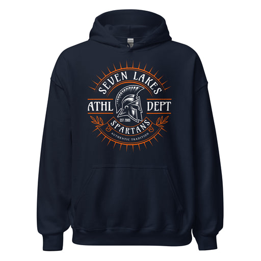 Seven Lakes High School Spartans Navy Classic Unisex Hoodie 201