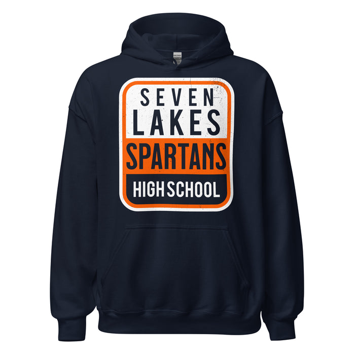 Seven Lakes High School Spartans Navy Classic Unisex Hoodie 001