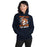 Woman wearing Seven Lakes High School Spartans Navy Classic Unisex Hoodie 205