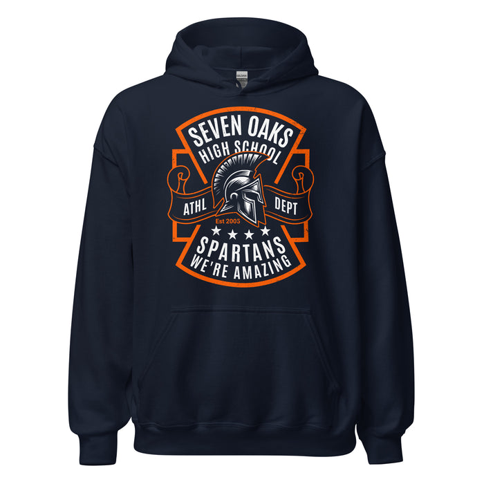 Seven Lakes High School Spartans Navy Classic Unisex Hoodie 207