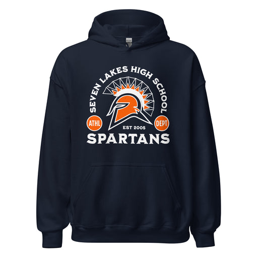 Seven Lakes High School Spartans Navy Classic Unisex Hoodie 208