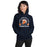 Woman wearing Seven Lakes High School Spartans Navy Classic Unisex Hoodie 208