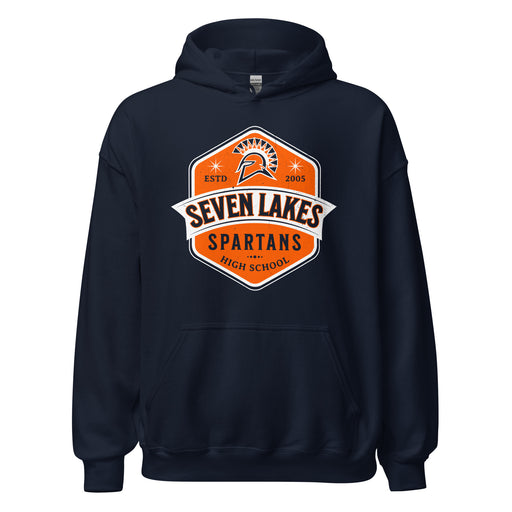 Seven Lakes High School Spartans Navy Classic Unisex Hoodie 209